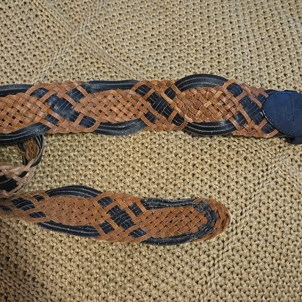 Linea Pelle Vintage Woven Braided Belt Size S